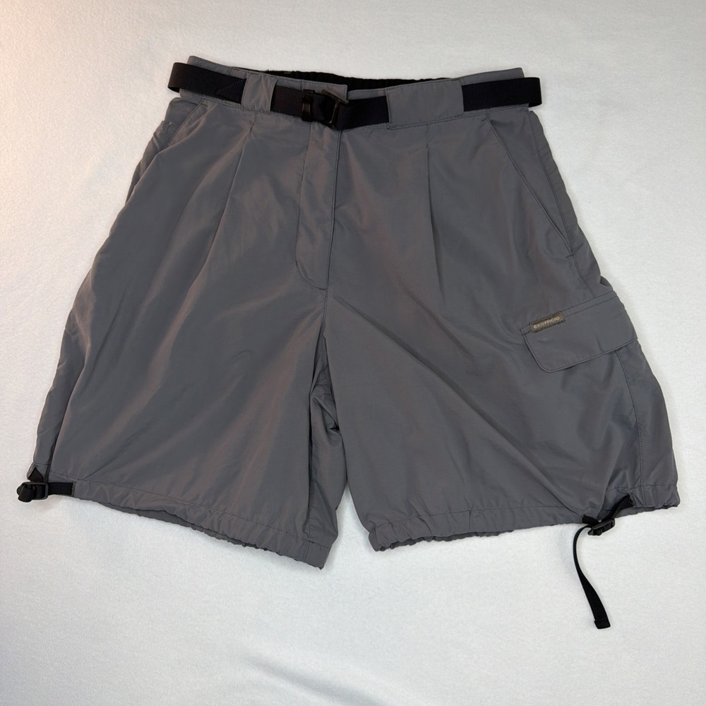 ExOfficio Women's S Gray Nylon Hiking Cargo Shorts Belted Outdoor Travel